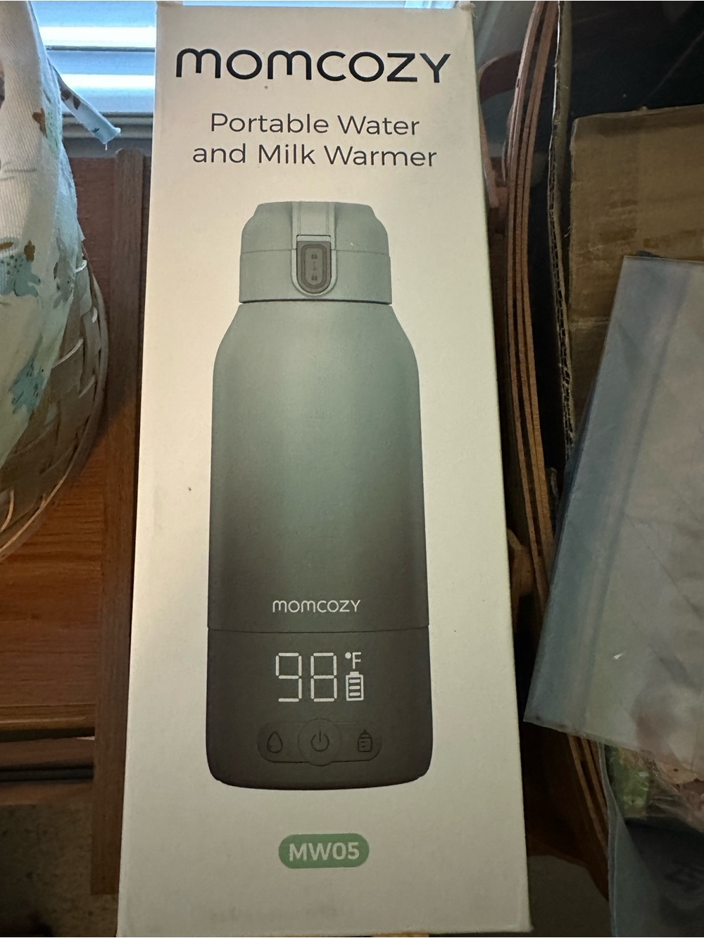 Momcozy Portable Water and Milk Warmer - Sage Green